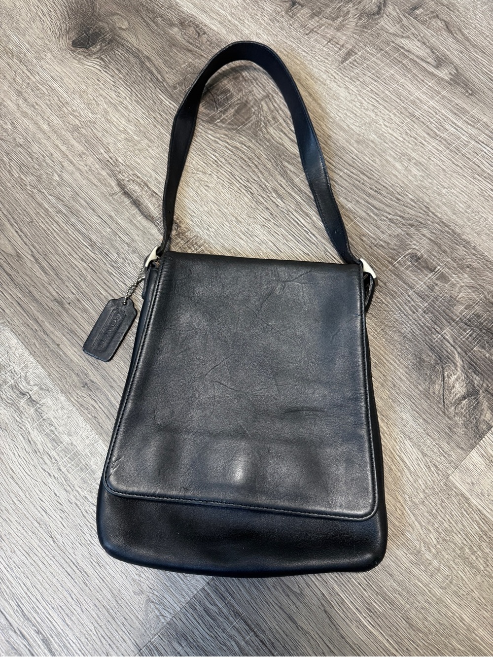 Vintage Coach 9408 Black Leather Shoulder Bag
